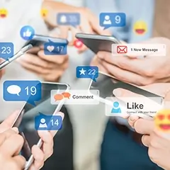 People using social media