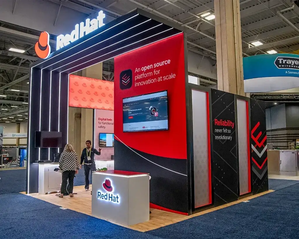 20×20 Exhibits Booth Rental for Red Hat at Distributech Show 2025, Dallas, TX