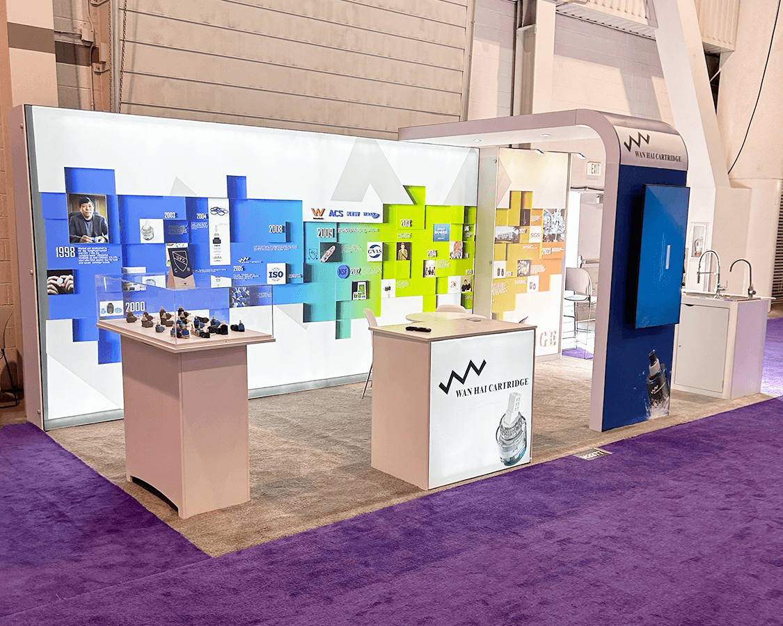 10x20 Exhibit Rental for Wanhai Cartdrige Technology at KBIS, Designed and Built by Exponents in Las Vegas 10x20 Exhibit Rental for Wanhai Cartdrige Technology at KBIS, Designed and Built by Exponents in Las Vegas