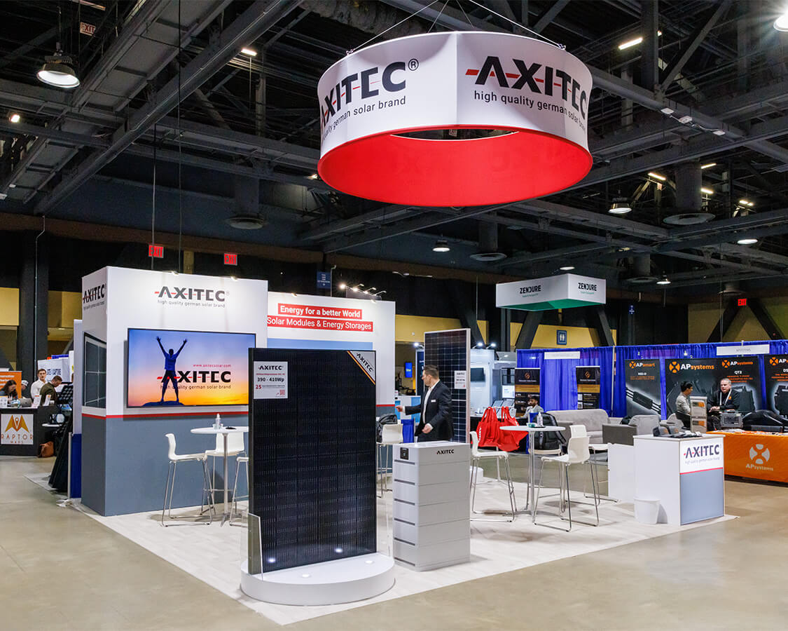 Axitec - 20x20 Trade Show Exhibit AT RE+ Events, Las Vegas, NV