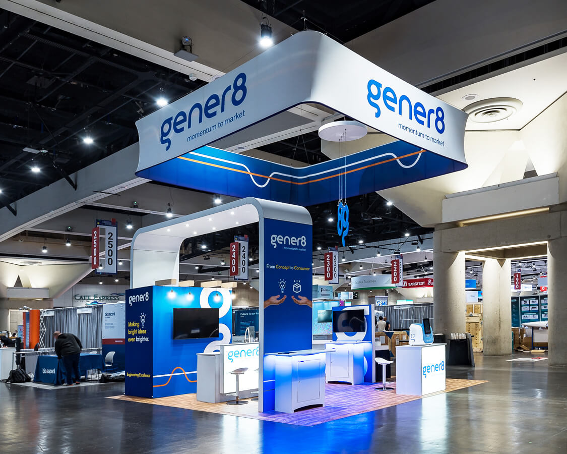 Gener8 20x20 trade show booth