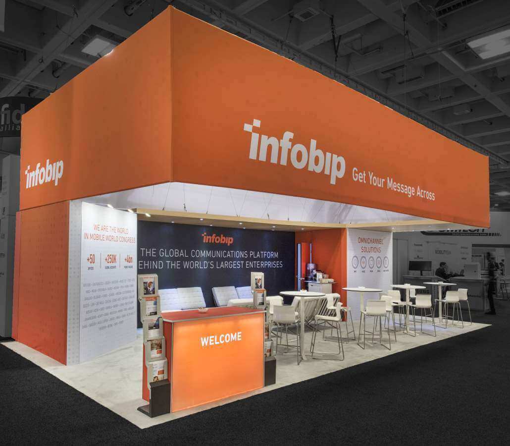 20’x40′ Custom rental Booth