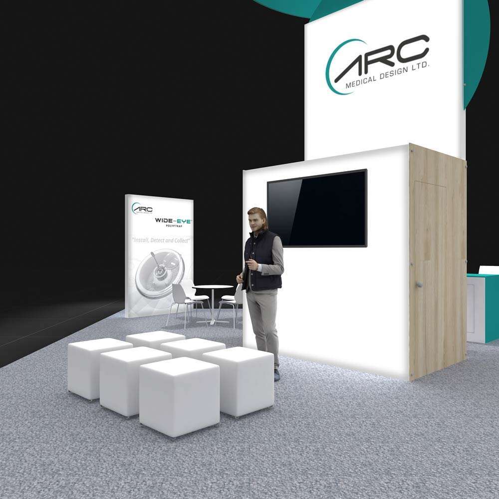Demo Area – RLU3030 71: Futuristic 30x30 Rental Exhibits for Bold Brand Statement