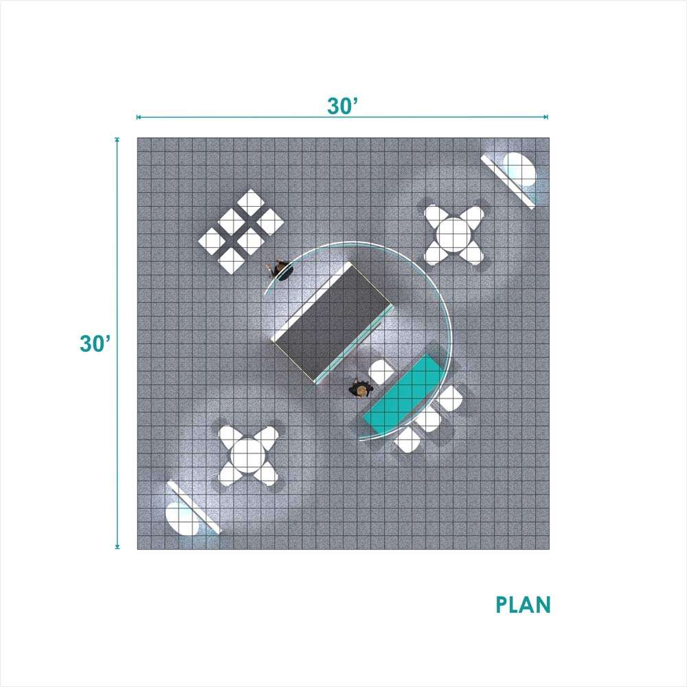 Elevation – RLU3030 71: Stylish 30x30 Booth Designs for Visual Brand Presence