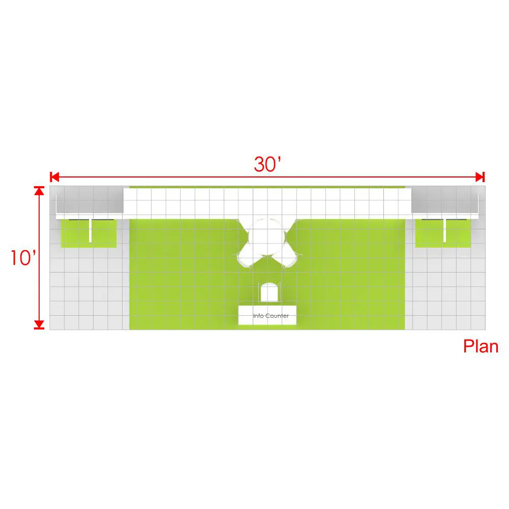 Plan - RLU1030 26: Sleek 10x30 Exhibit Booth Design for Safe Fleet Trade Shows