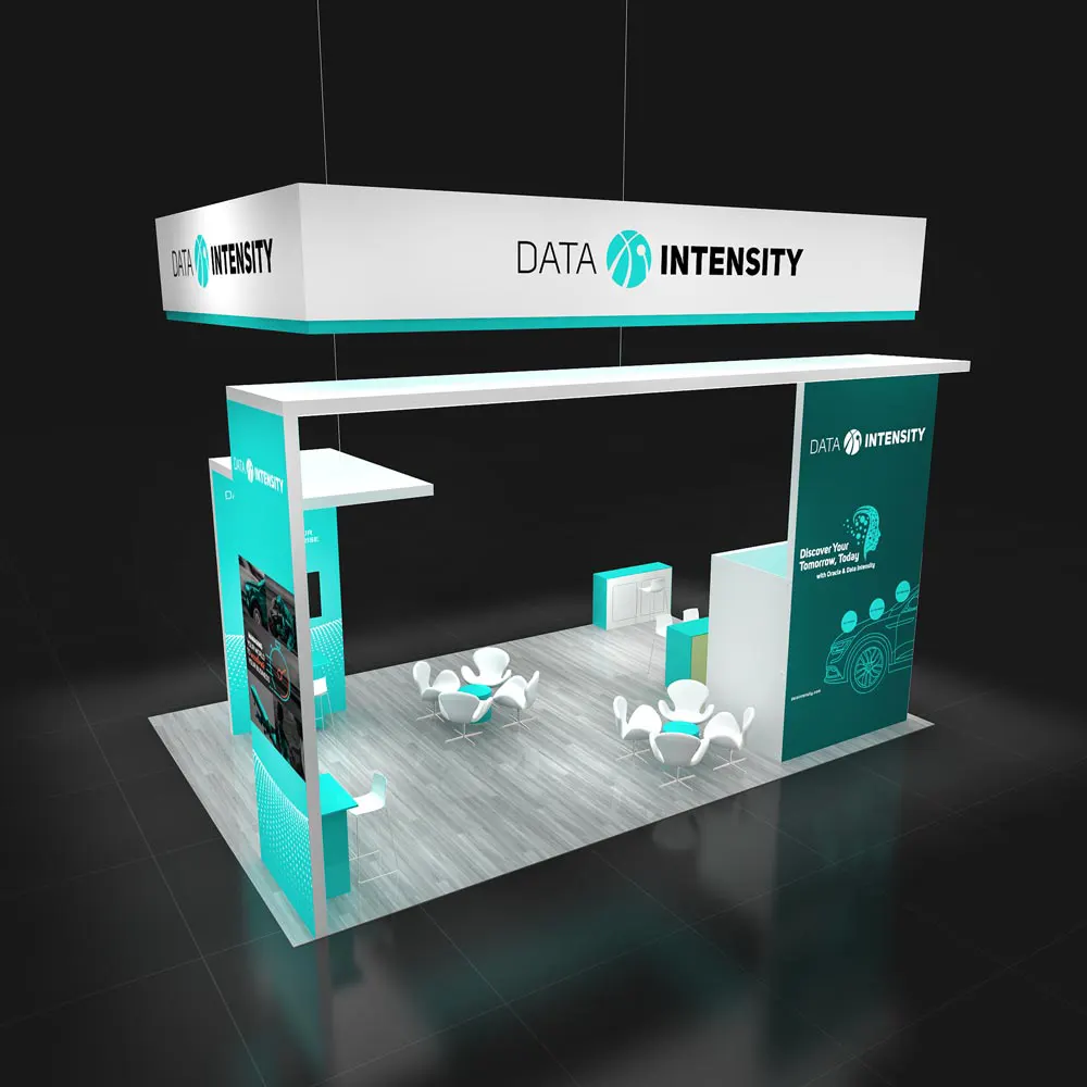 Back Side Left Angle View – RLU2030 153: 20x30 Trade Show Exhibit Design