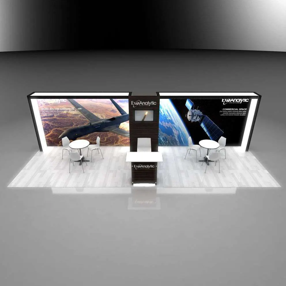 Arial View - RLU1030 07: Smart 10x30 Exhibit Booth for Exhibitors