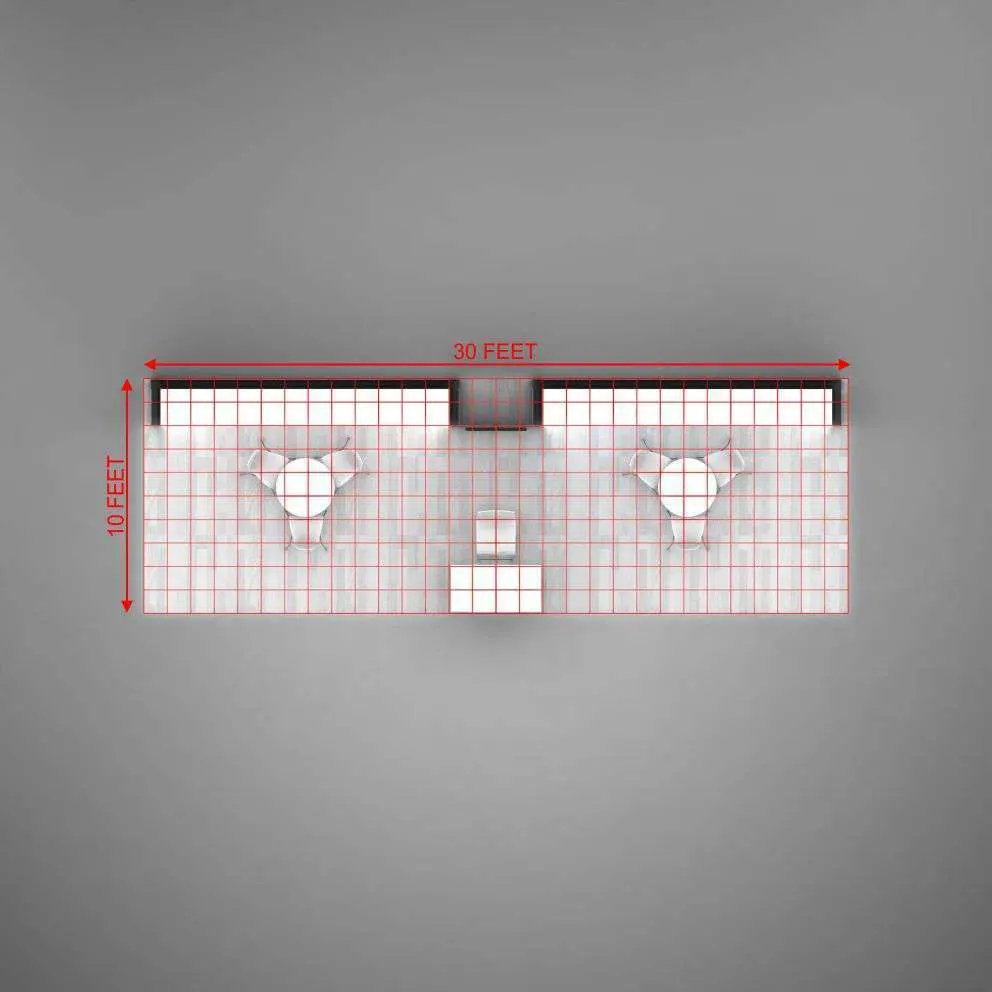 Plan - RLU1030 07: Sleek 10x30 Exhibit Booth Design for Safe Fleet Trade Shows