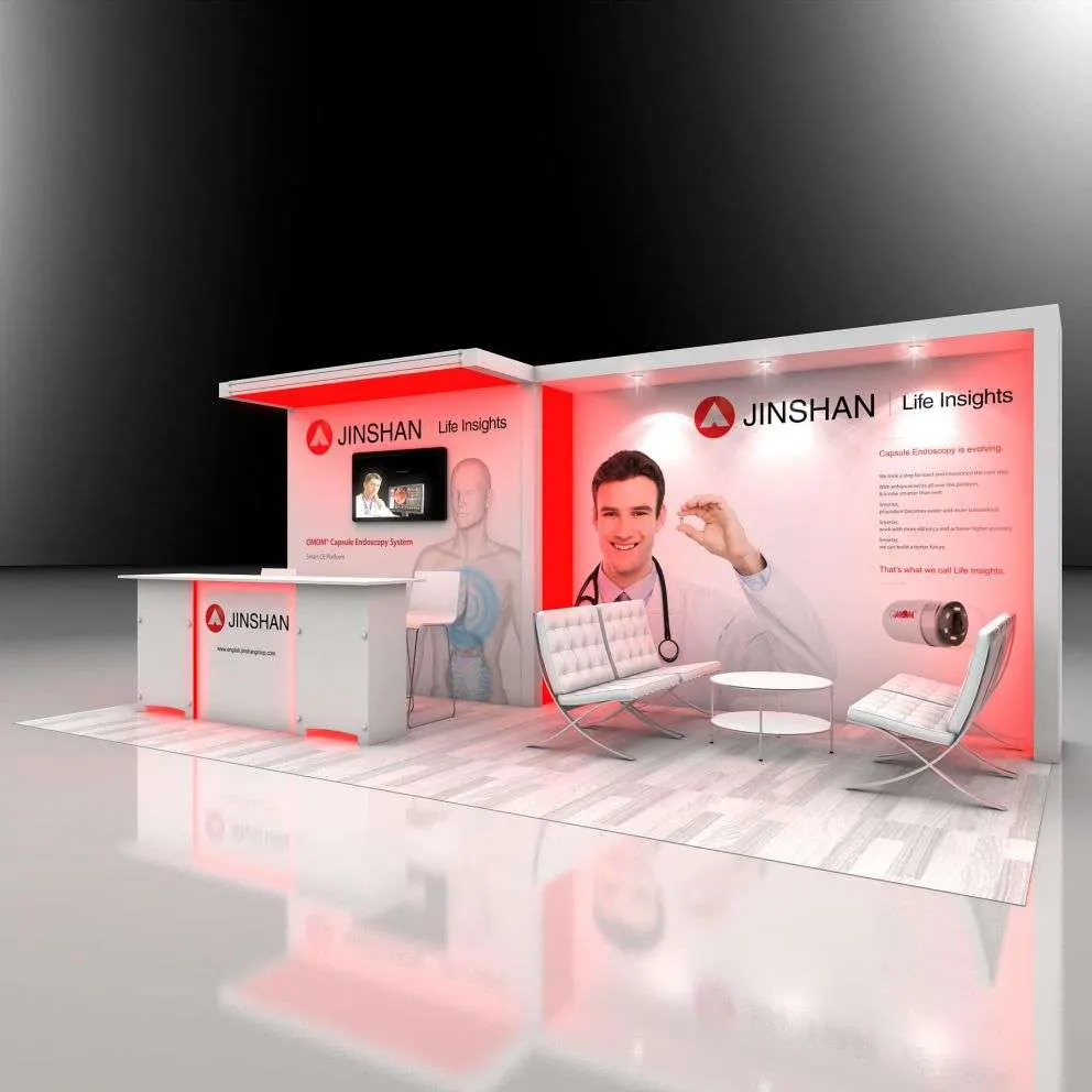 Left Side Perspective View - RH1020 04: Top-quality and state-of-the-art 10x20 booth rentals