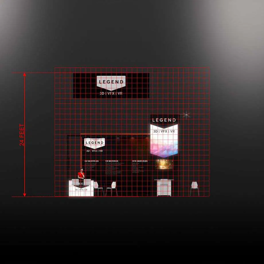 Elevation – RLU3030 48: Stylish 30x30 Booth Designs for Visual Brand Presence