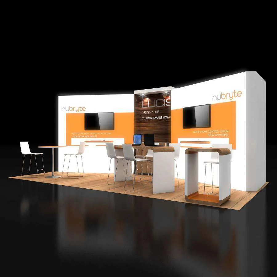 Left Side Perspective View - RLU1020 48: Attractive 10x20 Rental Exhibits for Trade Show Marketing