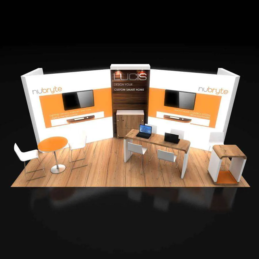 Arial View - RLU1020 48: Visually Compelling 10x20 Exhibit Booth for Engagement