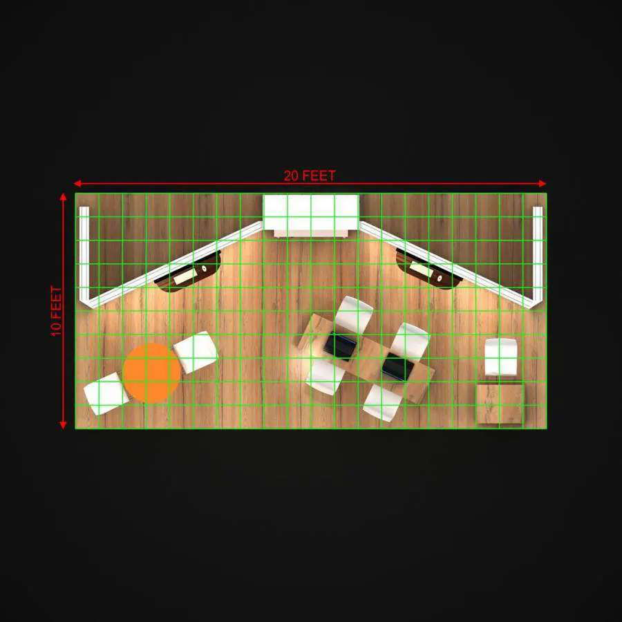 Plan - RLU1020 48: Head-Turning 10x20 Trade Show Booth Design Concept