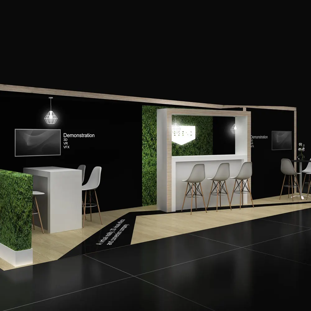 Right Side Perspective View - RLU1030 27: Attractive 10x30 Rental Exhibits for Trade Show Marketing Right Side Perspective View - RLU1030 27: Attractive 10x30 Rental Exhibits for Trade Show Marketing