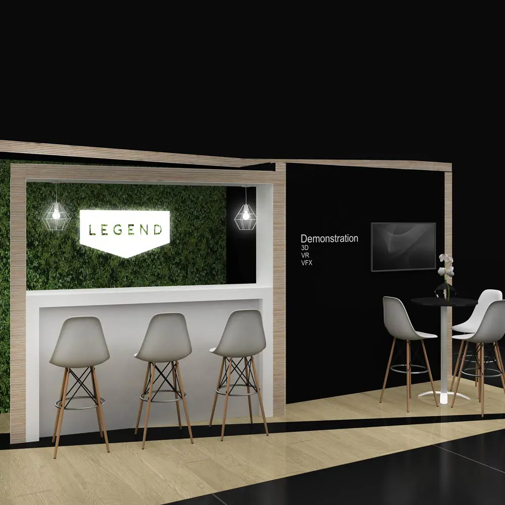 Sitting Area - RLU1030 27:  Futuristic 10x30 Rental Exhibits for Bold Brand Statement Sitting Area - RLU1030 27: Futuristic 10x30 Rental Exhibits for Bold Brand Statement