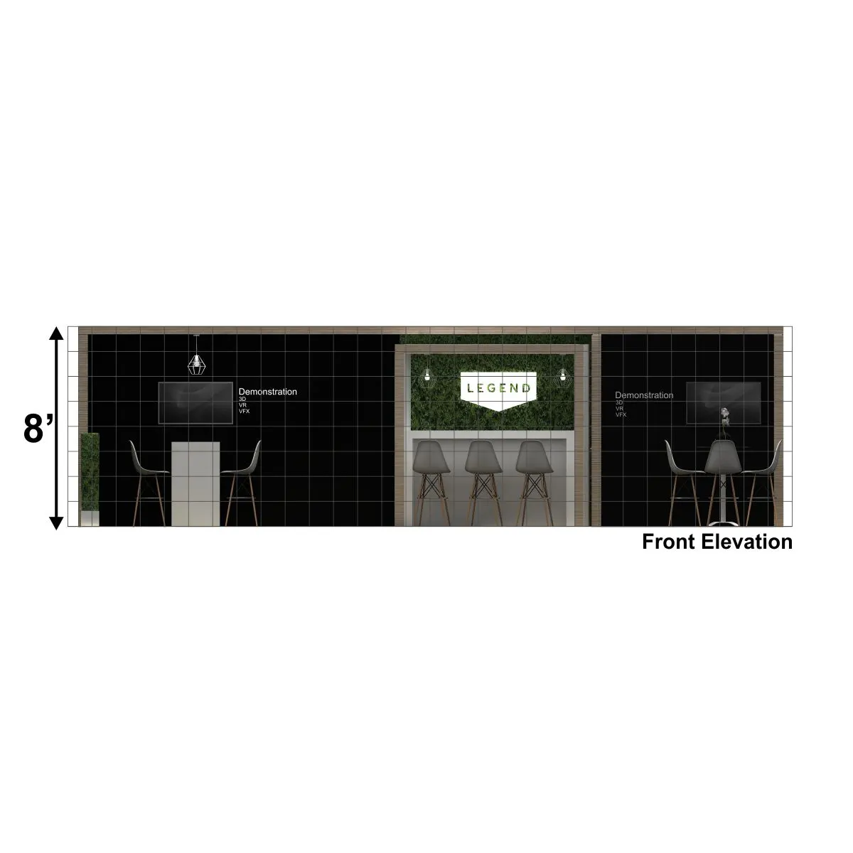 Elevation - RLU1030 27: Stunning 10x30 Custom Trade Show Exhibit Rental Experience