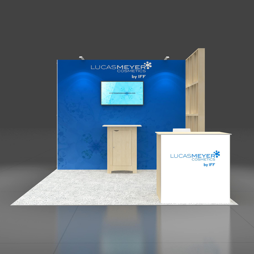 Front View - RLU1010 18: Exceptional 10x10 trade show booth rentals Front View - RLU1010 18: Exceptional 10x10 trade show booth rentals