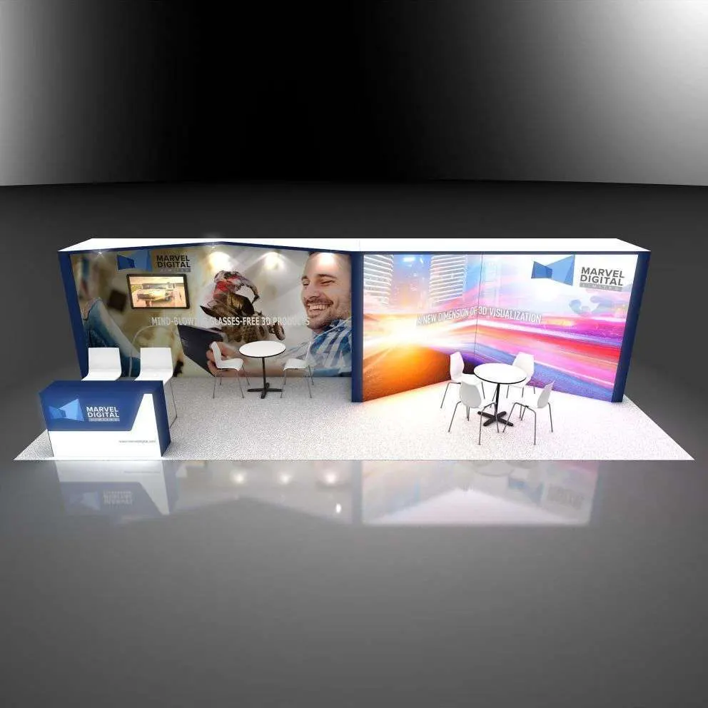 Arial View - RLU1030 16: Interactive 10x30 Trade Show Exhibit Design Arial View - RLU1030 16: Interactive 10x30 Trade Show Exhibit Design