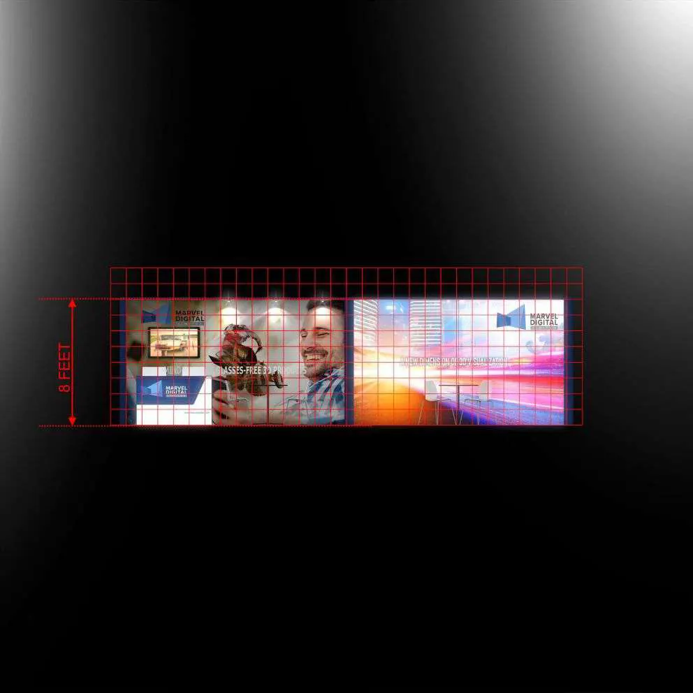 Elevation - RLU1030 16: Smart 10x30 Exhibit Booth for Exhibitors