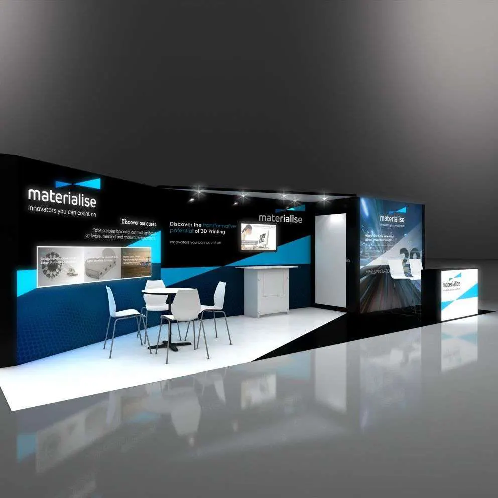 Right Side Perspective View - RLU1030 17: Attractive 10x30 Rental Exhibits for Trade Show Marketing