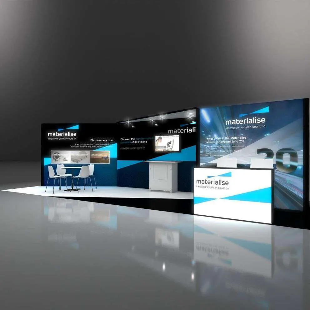 Left Side Perspective View - RLU1030 17: Visually Compelling 10x30 Exhibit Booth for Engagement