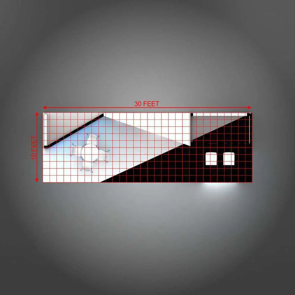 Elevation - RLU1030 17: Attractive 10x30 Rental Exhibits for Trade Show Marketing