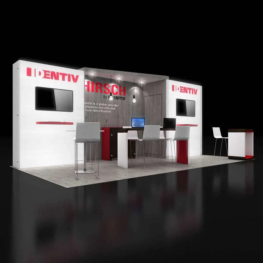 Right Side Perspective View - RLU1020 47: Amazing and robust 10x20 trade show booth rentals for shows