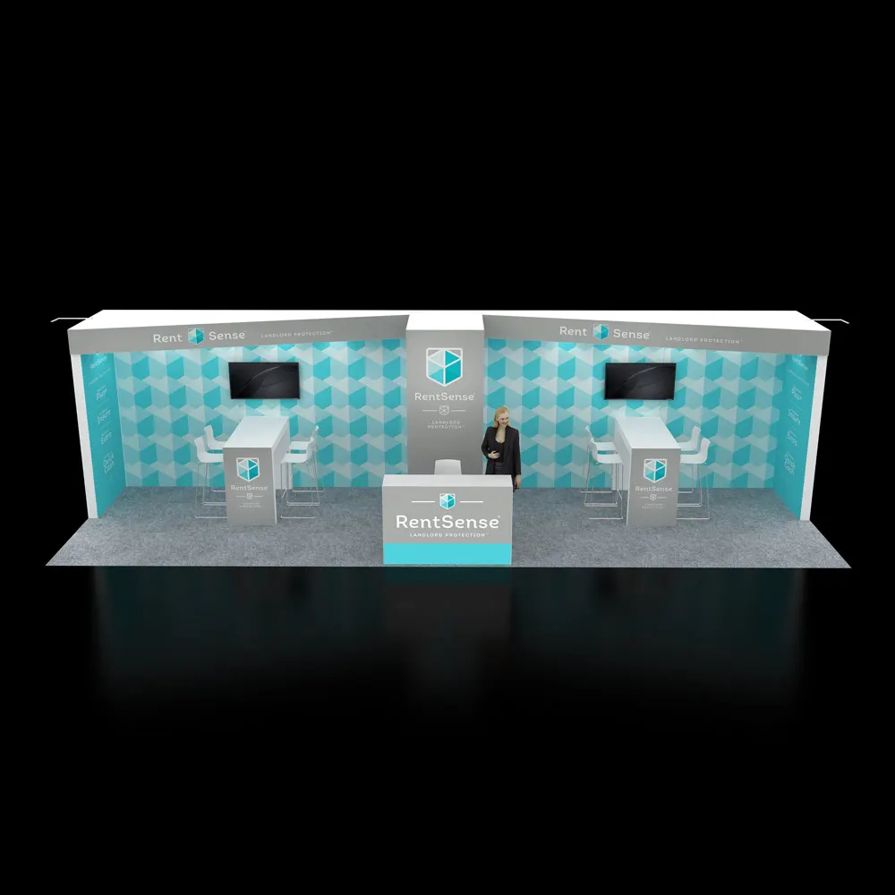 Arial View - RLU1030 28: Dynamic 10x30 Trade Show Exhibit Design for Maximum Impact