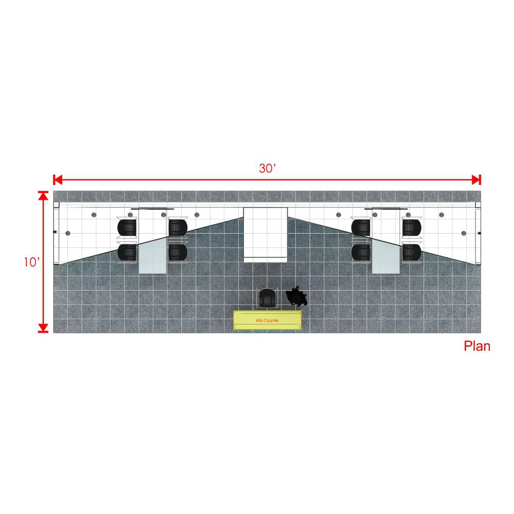 Plan - RLU1030 28: Stunning 10x30 Custom Trade Show Exhibit Rental Experience