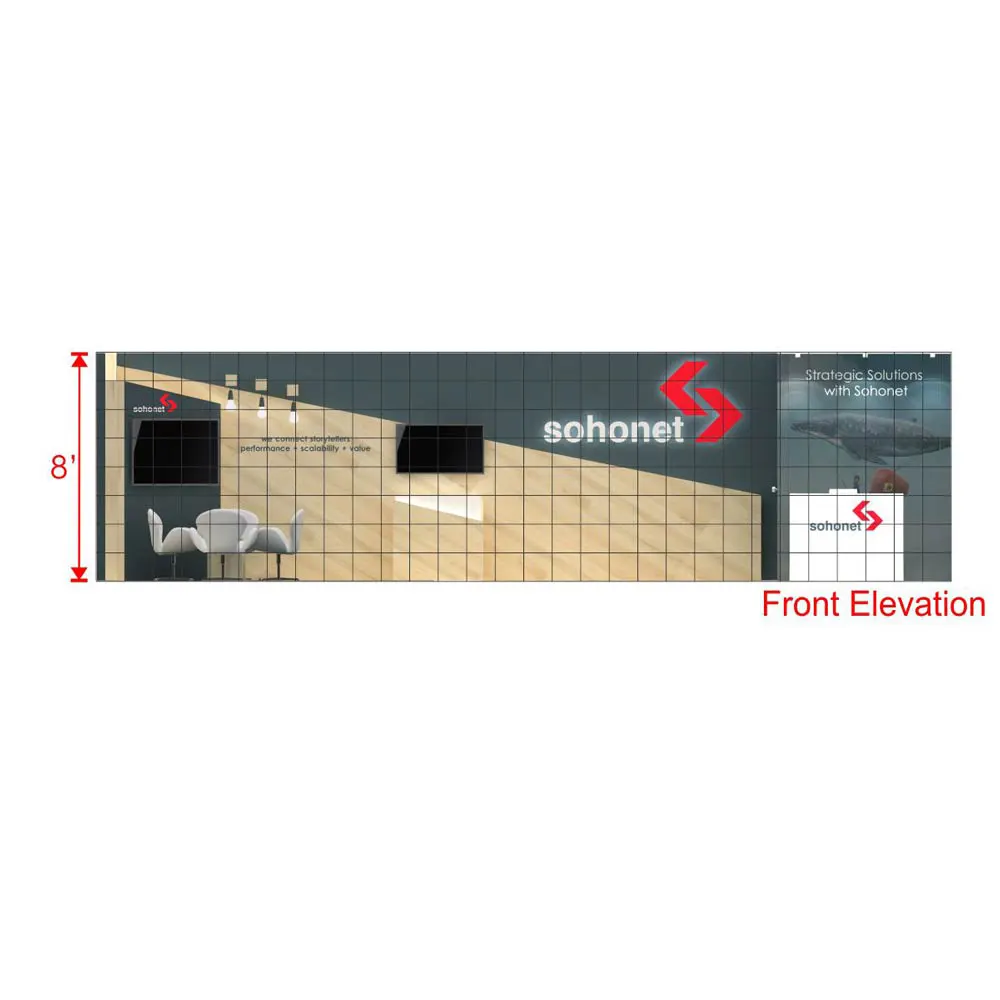 Elevation - RLU1030 18: Head-Turning 10x30 Trade Show Booth Design Concept