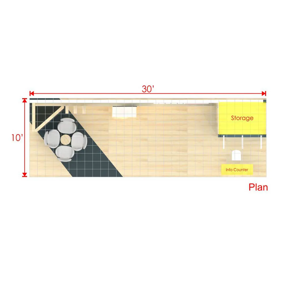 Plan - RLU1030 18: Stylish 10x30 Booth Designs for Visual Brand Presence