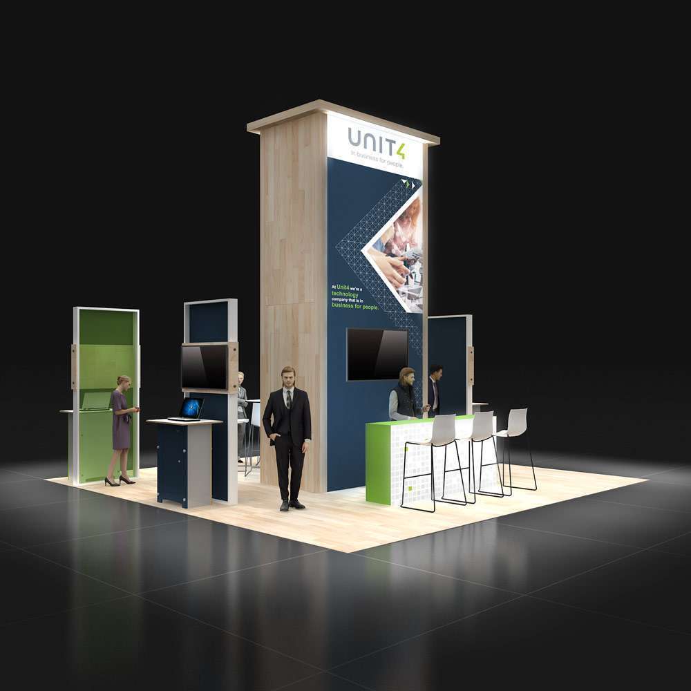 Right Side Perspective View 2 - RL2020 23: Head-Turning 20x20 Trade Show Booth Design Concept