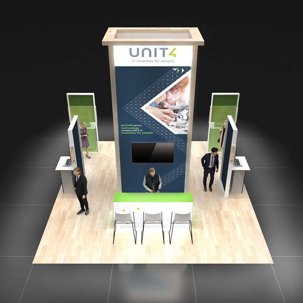 Arial View - RL2020 23: Smart 20x20 Exhibit Booth for Exhibitors