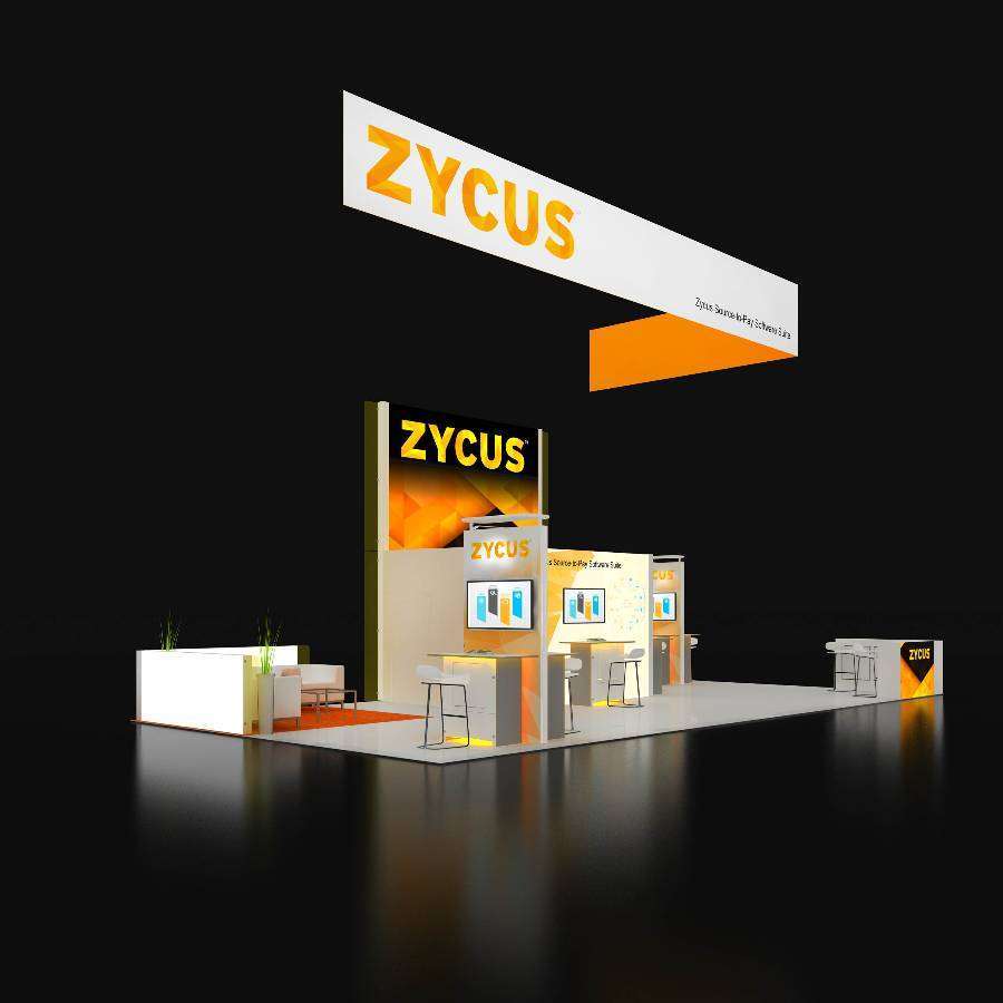 20x40 Trade Show Booth Design - PLU2040 25 | Exponents