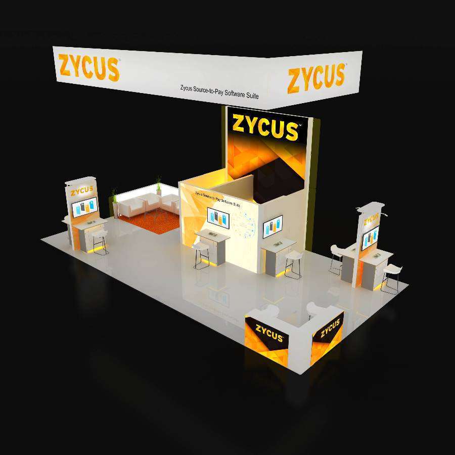 20x40 Trade Show Booth Design - PLU2040 25 | Exponents
