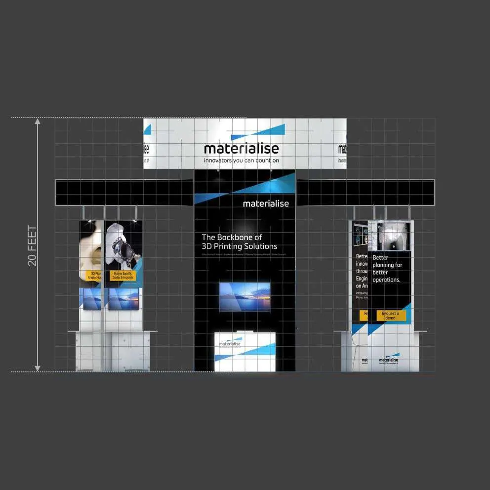 Elevation – RLU3030 73: Stylish 30x30 Booth Designs for Visual Brand Presence