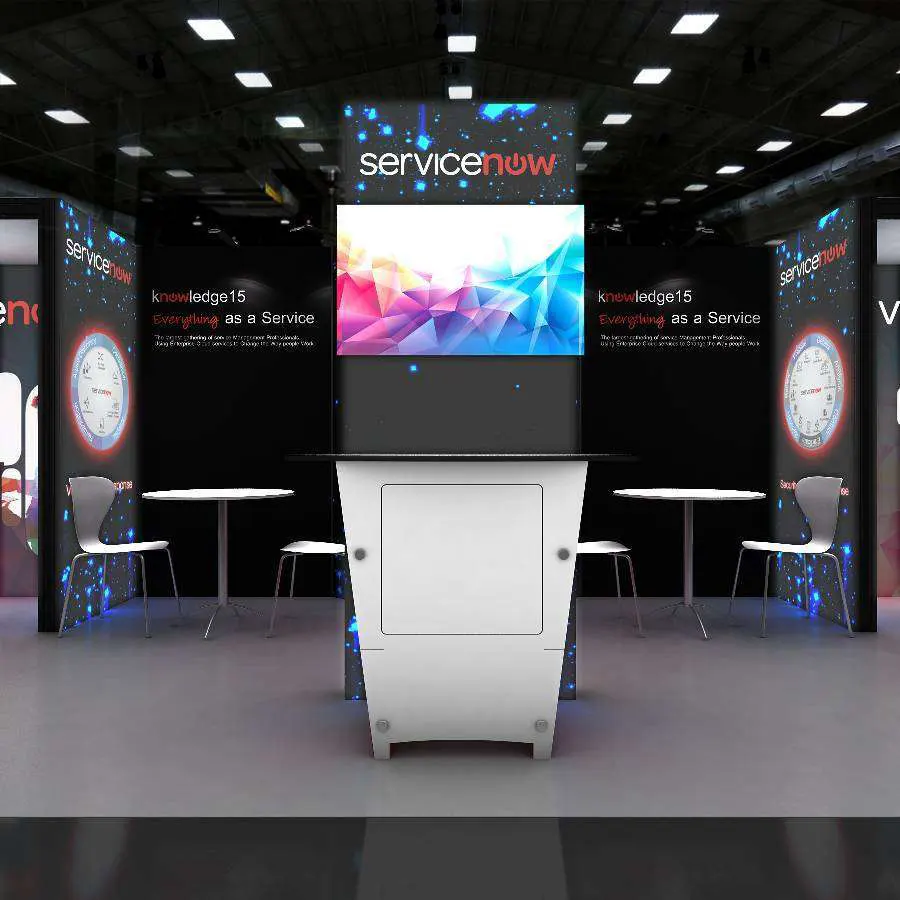 Demo Area - RLU1030 05: Stylish 10x30 Booth Designs for Visual Brand Presence