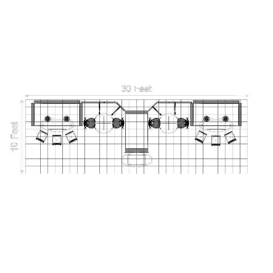 Plan - RLU1030 05: Head-Turning 10x30 Trade Show Booth Design Concept