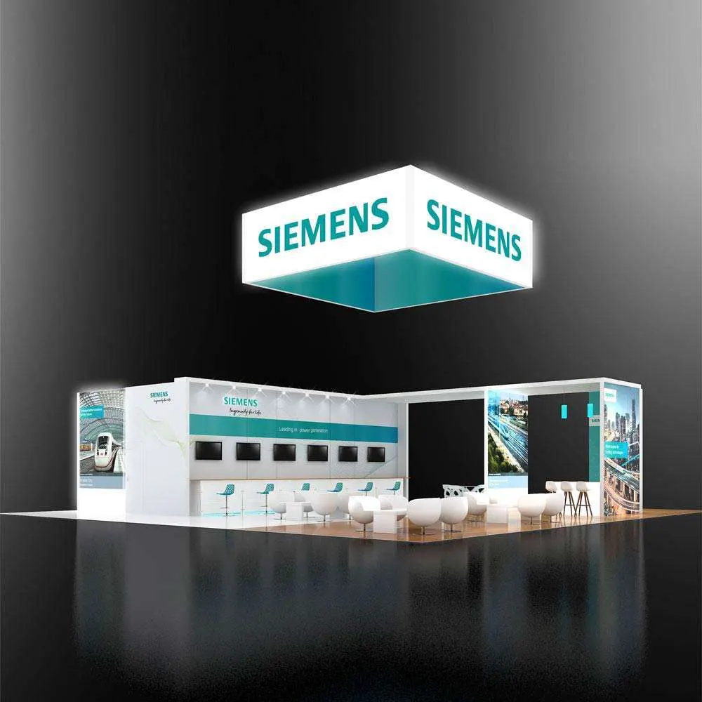 Left Side Perspective View – RLU5050 12: Attractive 50x50 Rental Exhibits for Trade Show Marketing