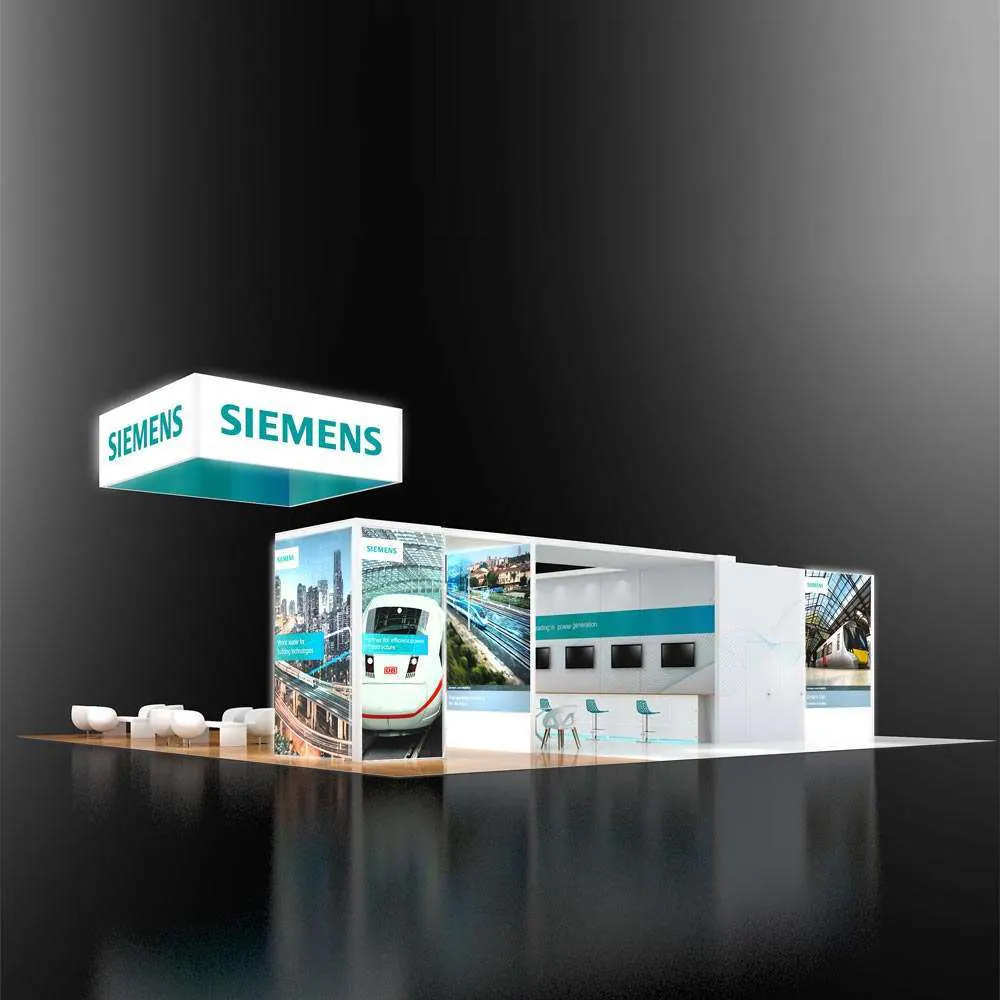 Left Side Perspective View – RLU5050 12: Attractive 20x20 Rental Exhibits for Trade Show Marketing #1