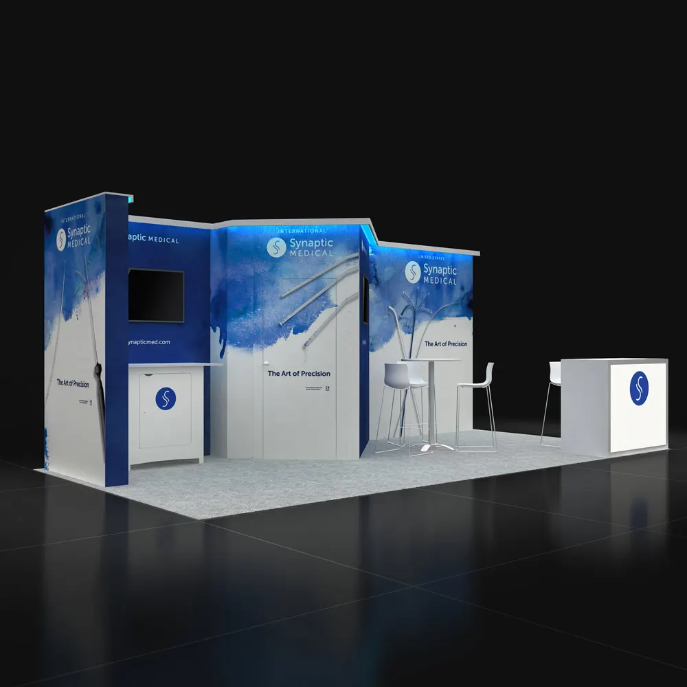 Right Side Perspective View 2 - RLU1020 39: Splendid 10x20 trade show booth rental for Shows