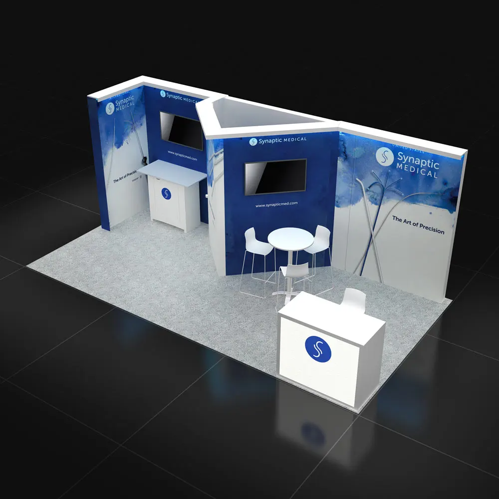 Arial View - RLU1020 39: Stand out with impactful 10x20 trade show booth rentals