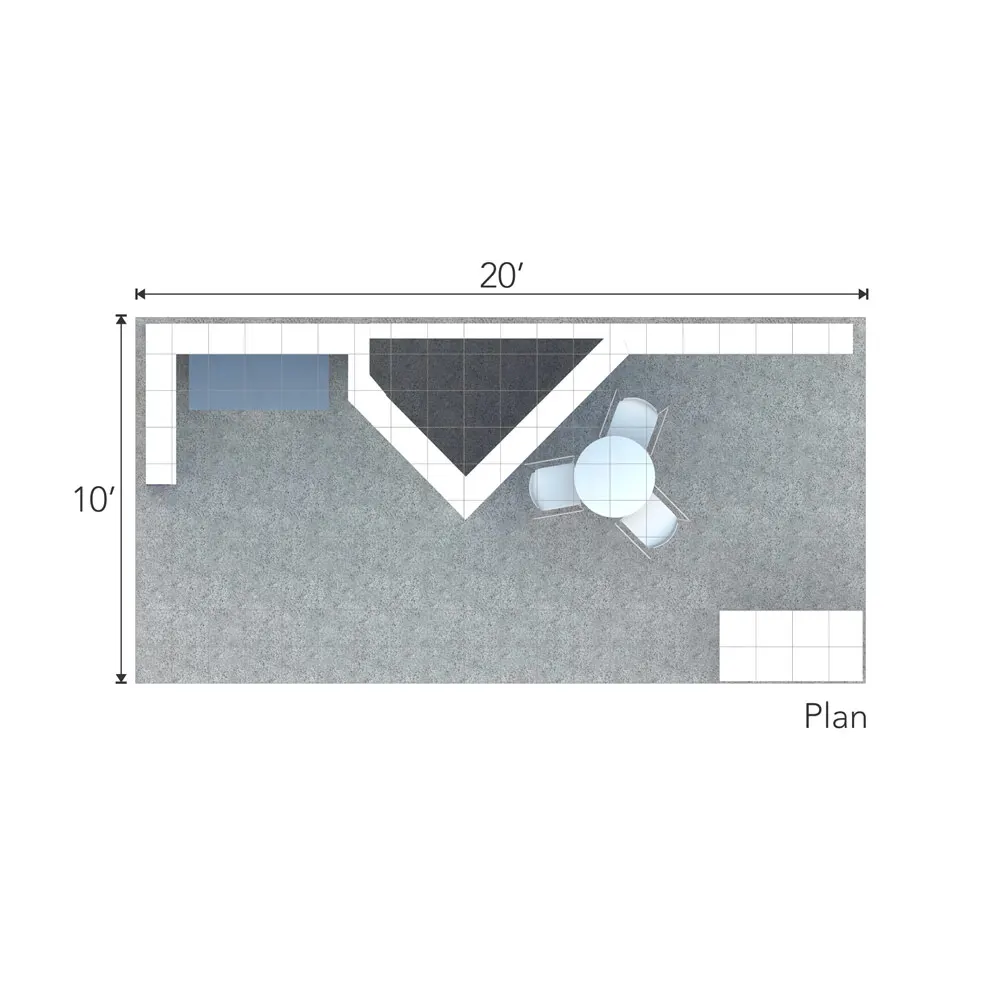 Plan - RLU1020 39: Amaze your audience with impressive 10x20 booth rental
