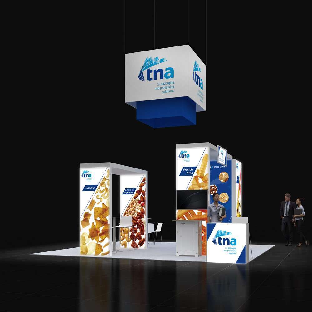 Front View - RL2020 06: Attractive 20x20 Rental Exhibits for Trade Show Marketing