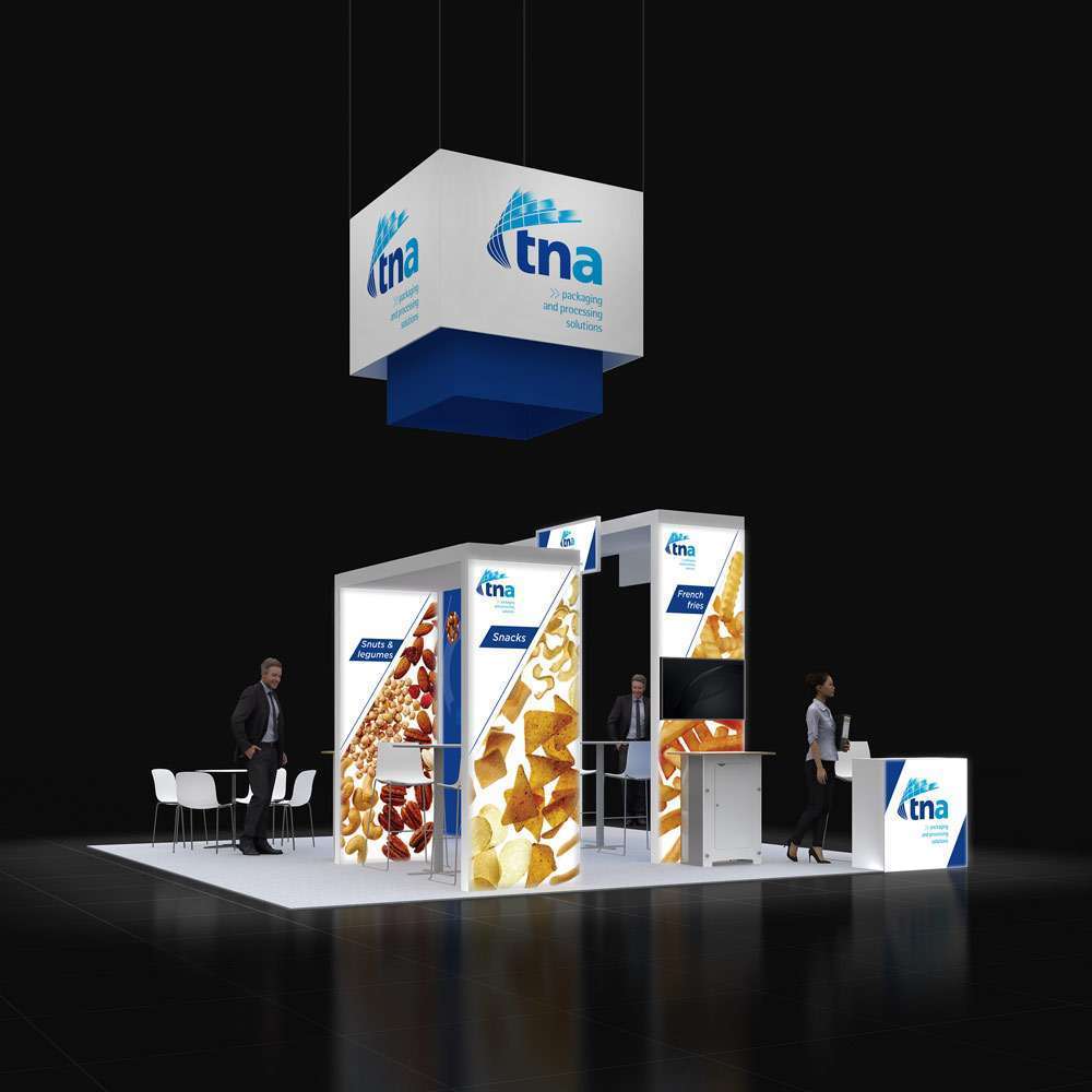Right Side Perspective View - RL2020 06: Stylish 20x20 Booth Designs for Visual Brand Presence
