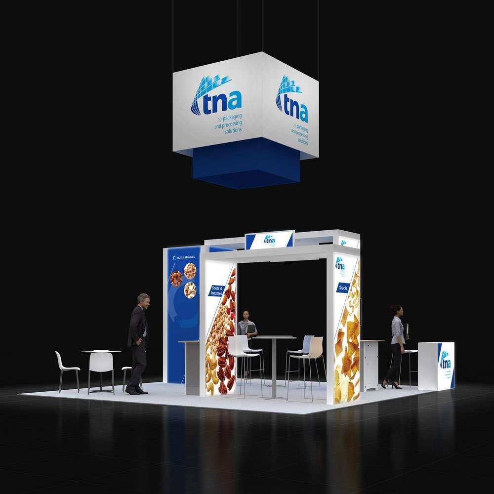 Back Side Perspective View 2 - RL2020 06: Smart 20x20 Exhibit Booth for Exhibitors Back Side Perspective View 2 - RL2020 06: Smart 20x20 Exhibit Booth for Exhibitors