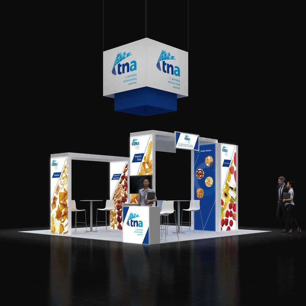 Front View 2 - RL2020 06: Dynamic 20x20 Trade Show Exhibit Design for Maximum Impact Front View 2 - RL2020 06: Dynamic 20x20 Trade Show Exhibit Design for Maximum Impact