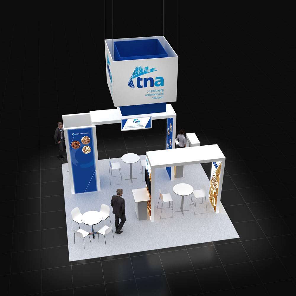 Arial View 2 - RL2020 06: Sleek 20x20 Exhibit Booth Design for Safe Fleet Trade Shows Arial View 2 - RL2020 06: Sleek 20x20 Exhibit Booth Design for Safe Fleet Trade Shows
