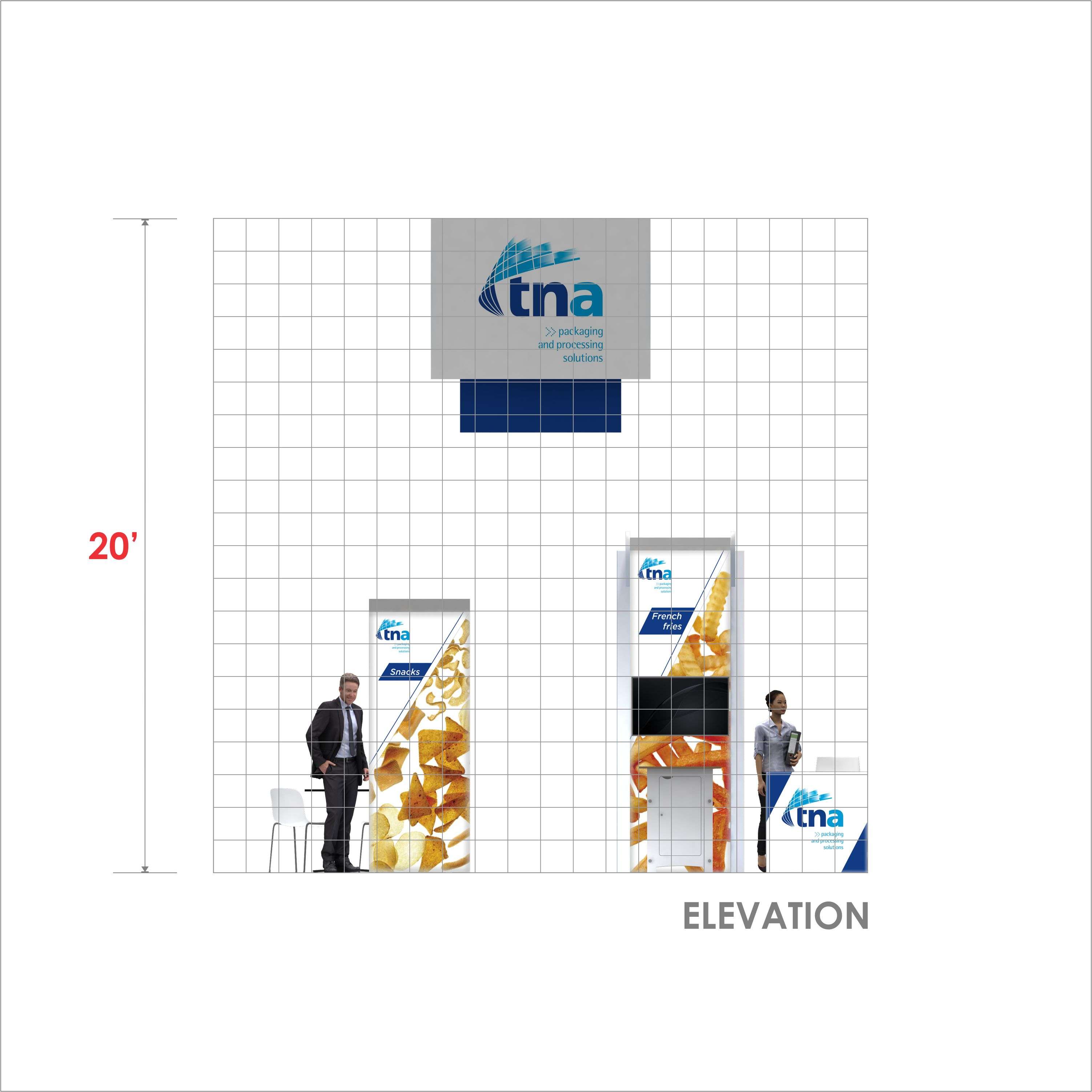 Elevation - RL2020 06: Dynamic 20x20 Trade Show Exhibit Design for Maximum Impact