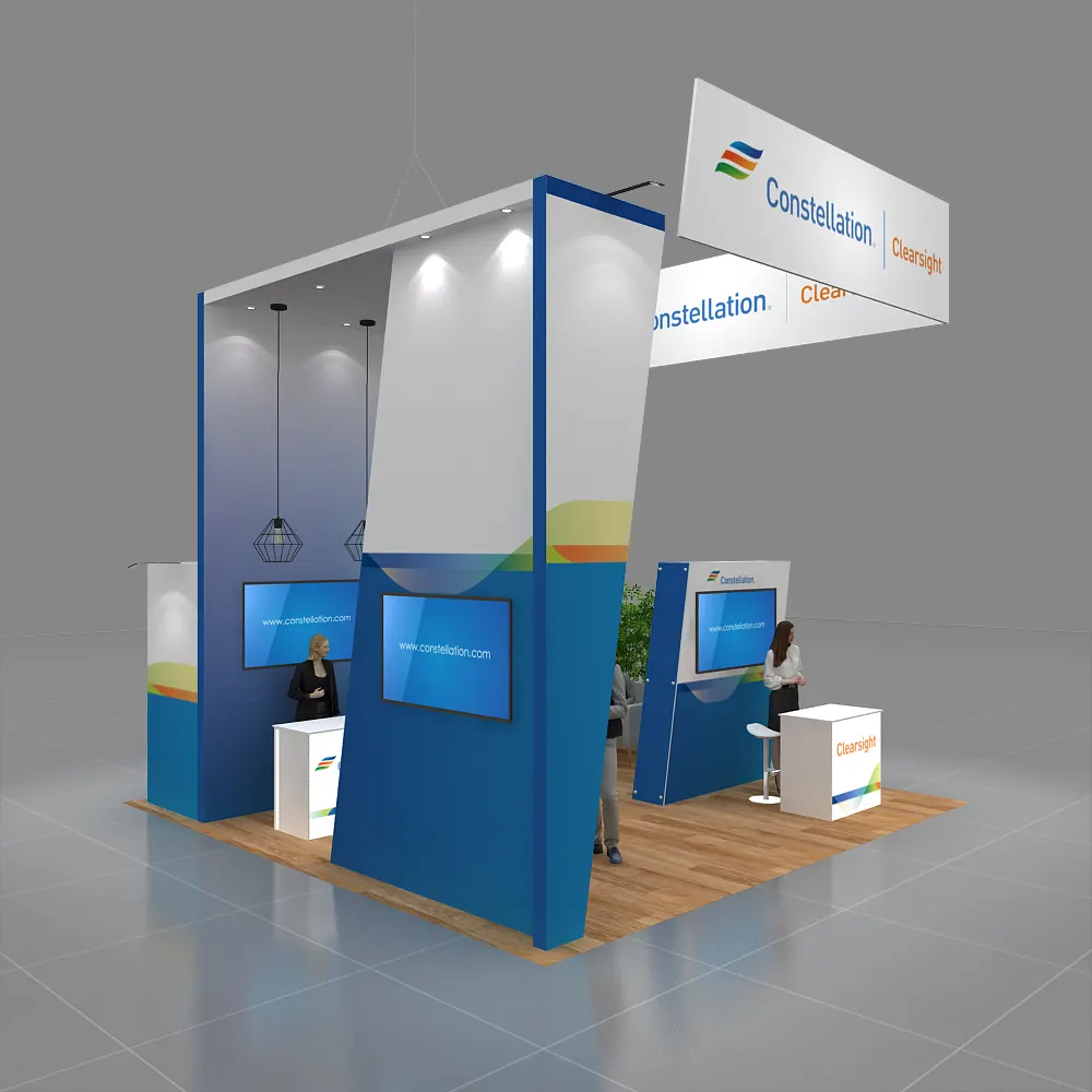 20x20 Booth Design Backside View - YRLU2020 119